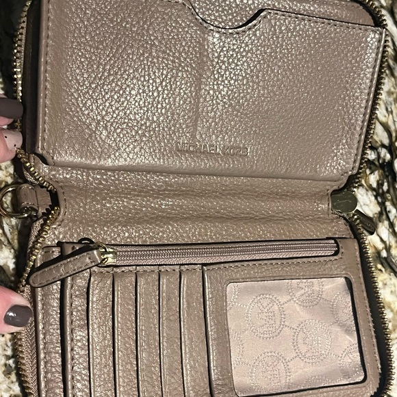 Michael Kors Taupe Leather Wallet - Picture 4 of 11